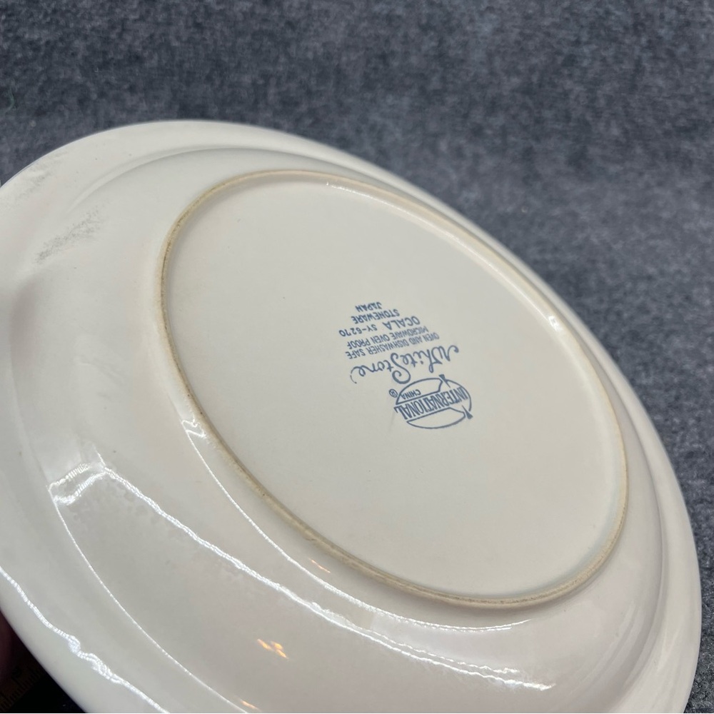 International China Whitestone Ocala 12” Chop Plate Platter Blue & White Floral - Picture 8 of 9